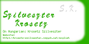 szilveszter krosetz business card